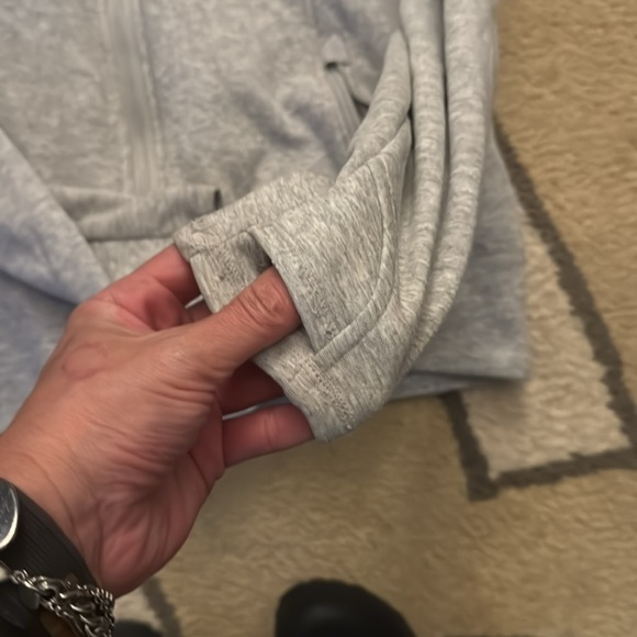 90 Degree By Reflex Light Gray faux fur-Lined Jacket, size Large - Picture 2 of 5